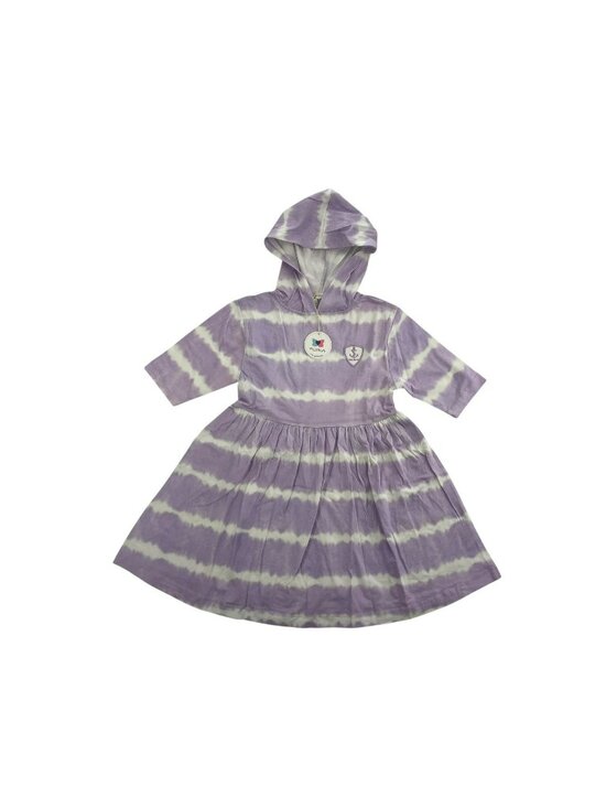 Tecla NYC Other - Teela NYC Purple Tie-Dye Hooded Dress Anchor Patch Cute Girls Size 8 MSRP$51 NWT